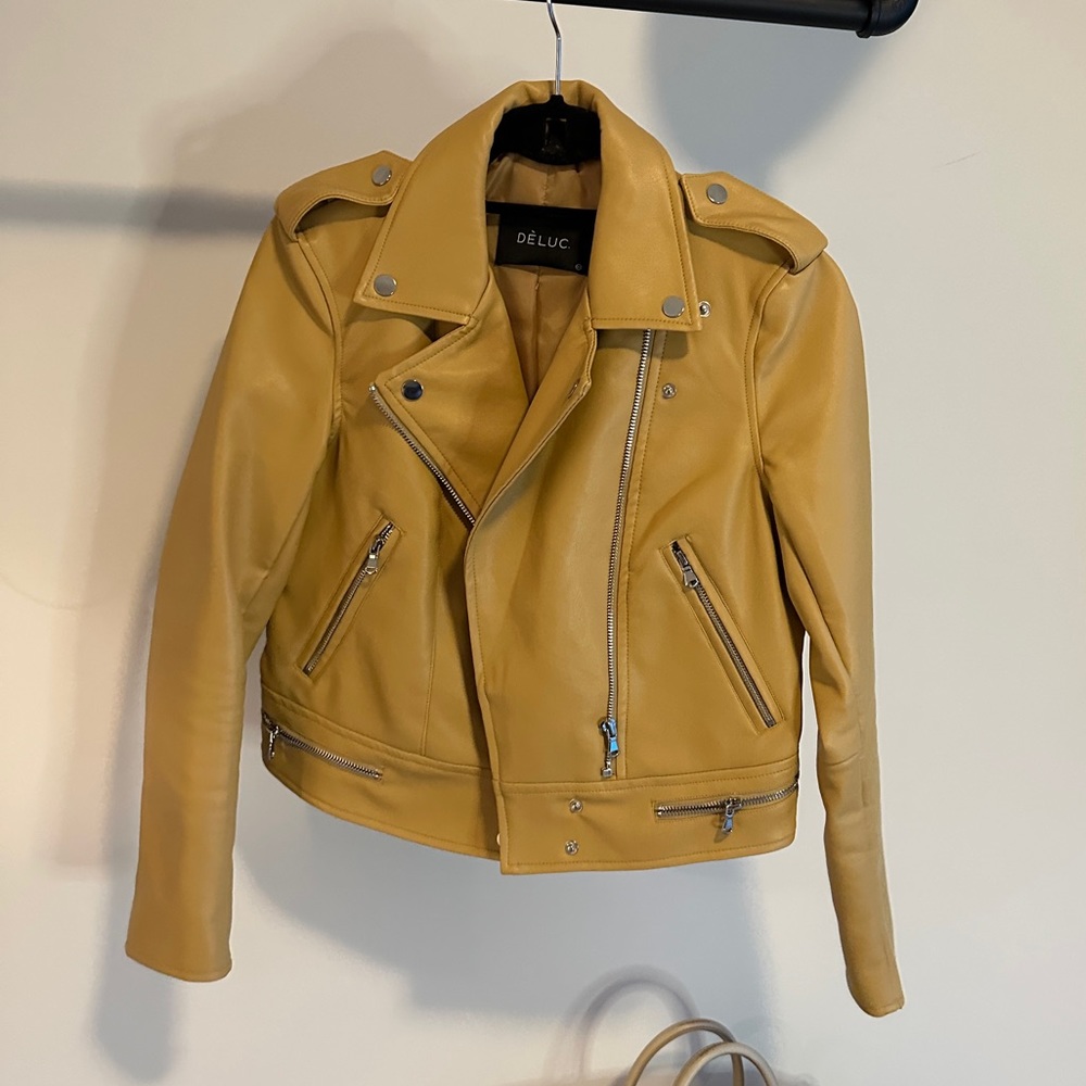 Yellow leather jacket